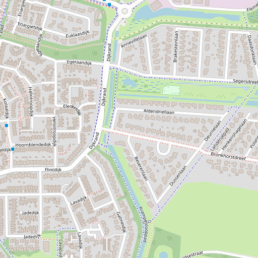 Kaart van Roosendaal met de locatie aan de Burgstlaan